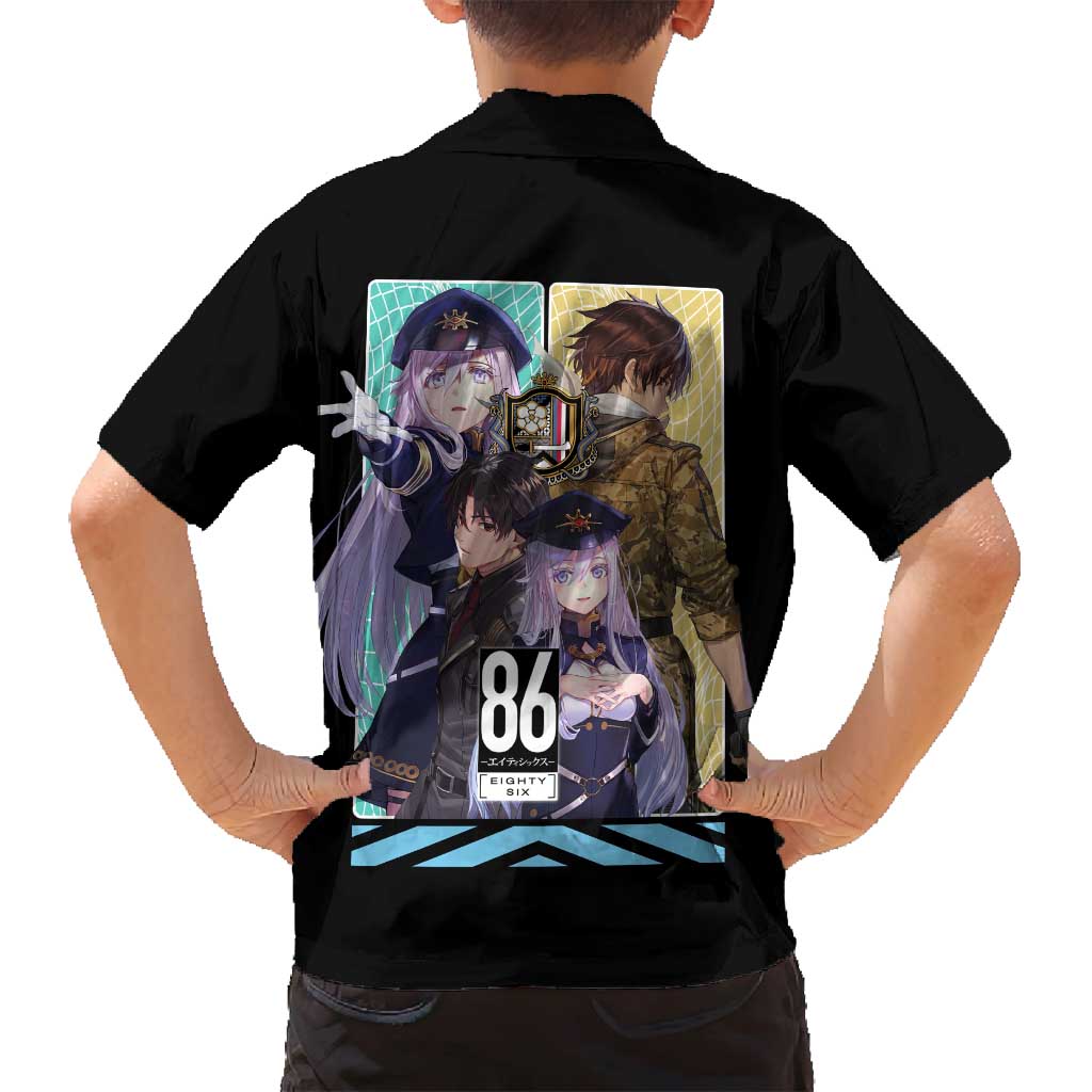 86 Eighty Six Family Matching Off Shoulder Maxi Dress and Hawaiian Shirt Anime Style - The Mazicc