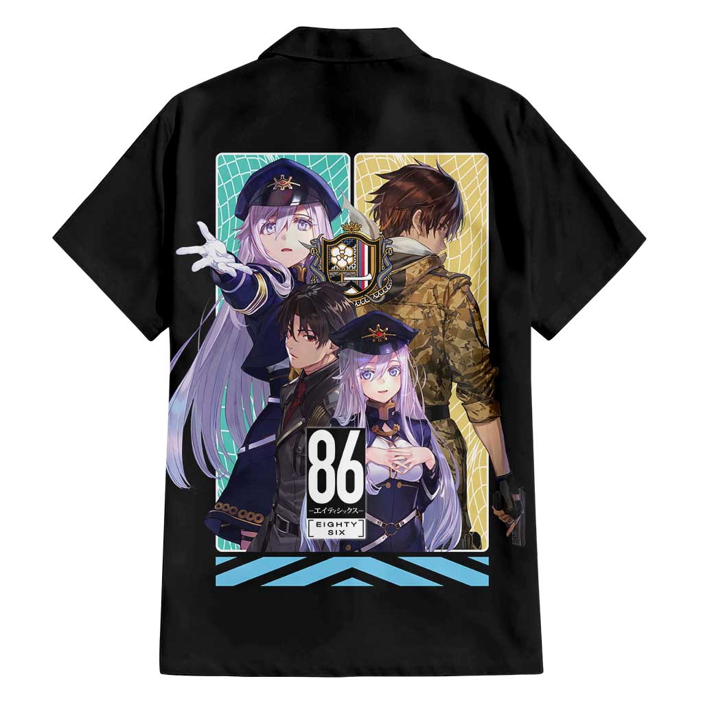 86 Eighty Six Family Matching Off Shoulder Maxi Dress and Hawaiian Shirt Anime Style - The Mazicc