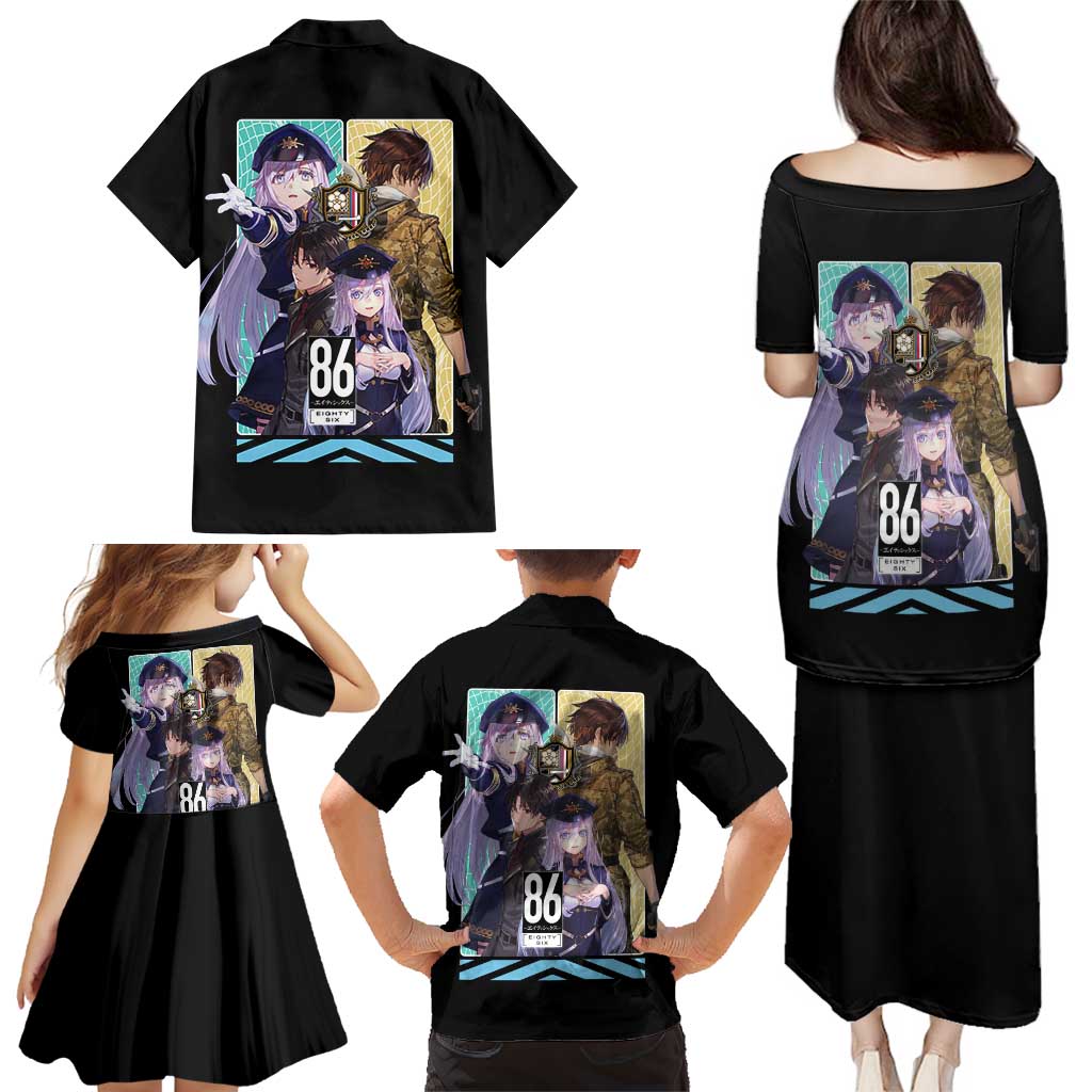 86 Eighty Six Family Matching Puletasi and Hawaiian Shirt Anime Style - The Mazicc