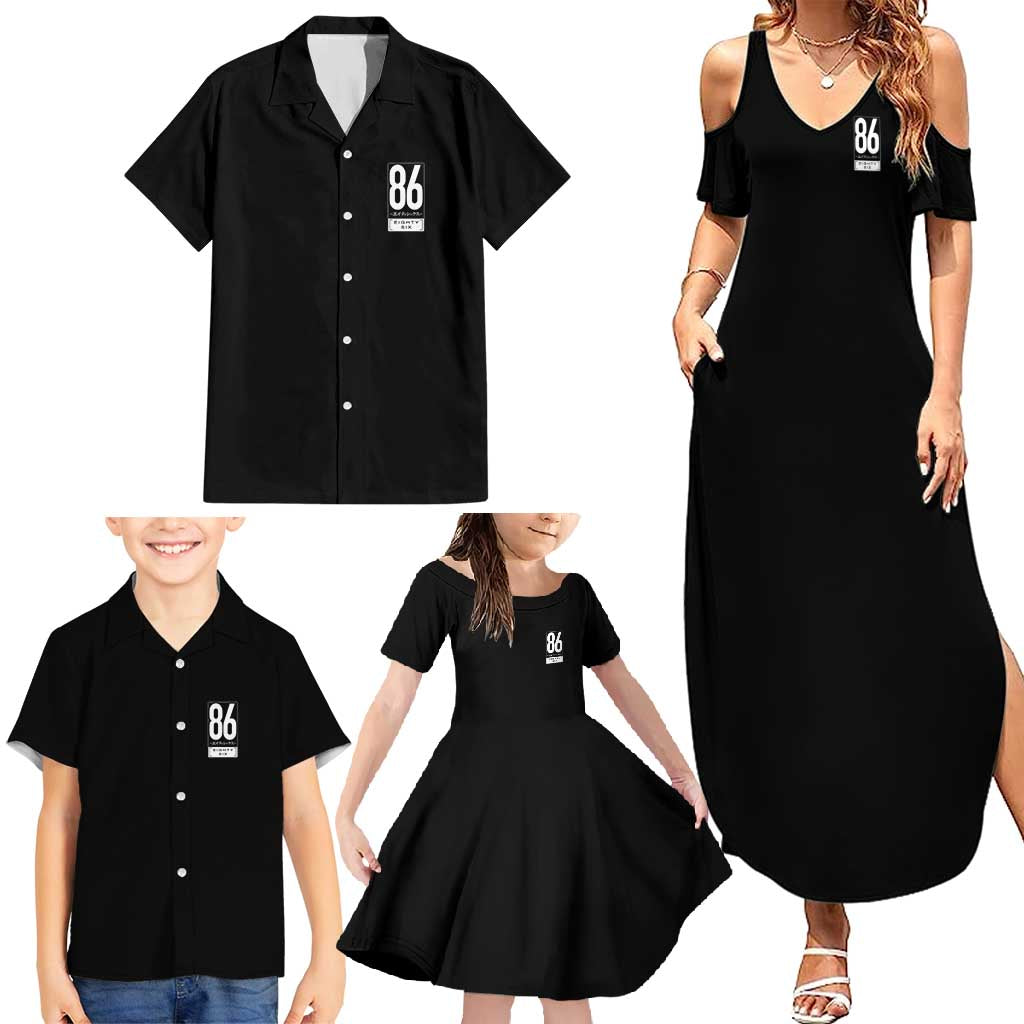 86 Eighty Six Family Matching Summer Maxi Dress and Hawaiian Shirt Anime Style - The Mazicc