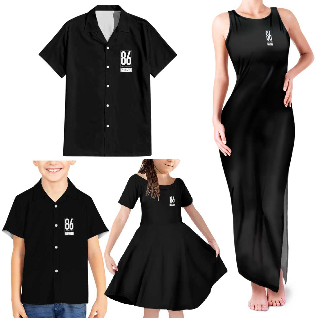 86 Eighty Six Family Matching Tank Maxi Dress and Hawaiian Shirt Anime Style - The Mazicc