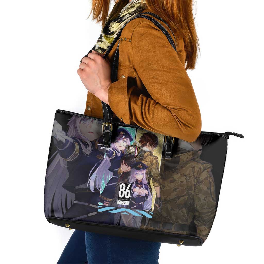 86 Eighty Six Leather Tote Bag Anime Style - The Mazicc