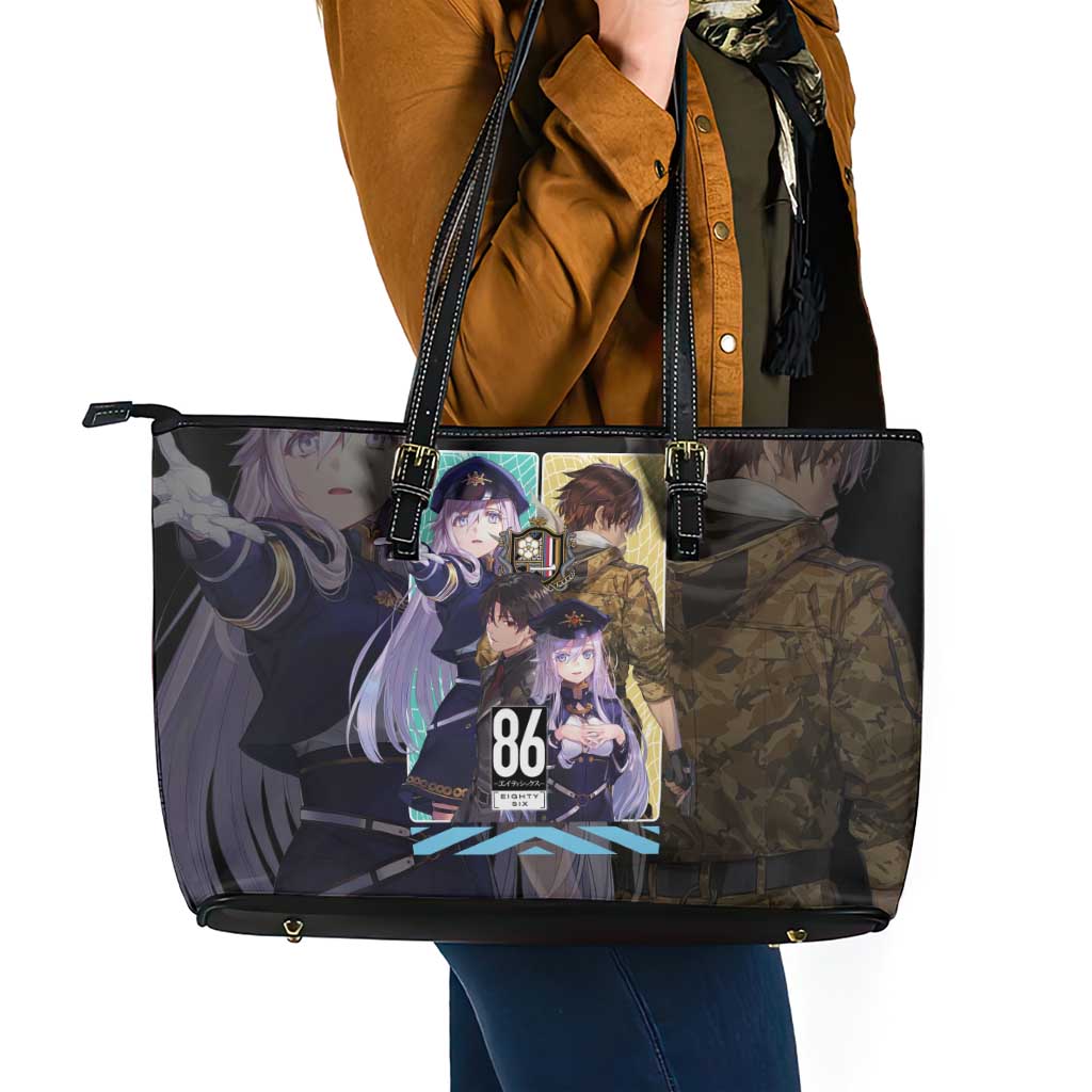 86 Eighty Six Leather Tote Bag Anime Style - The Mazicc