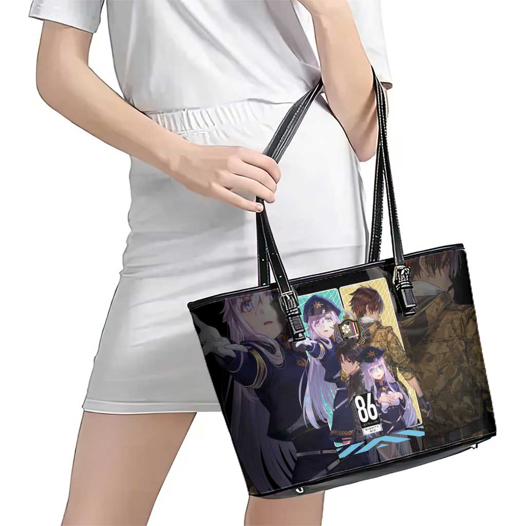86 Eighty Six Leather Tote Bag Anime Style - The Mazicc
