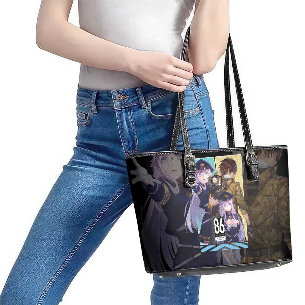 86 Eighty Six Leather Tote Bag Anime Style - The Mazicc