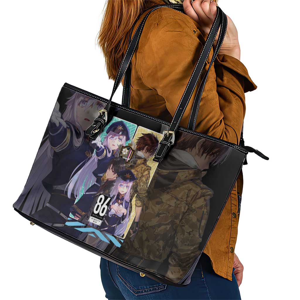86 Eighty Six Leather Tote Bag Anime Style - The Mazicc