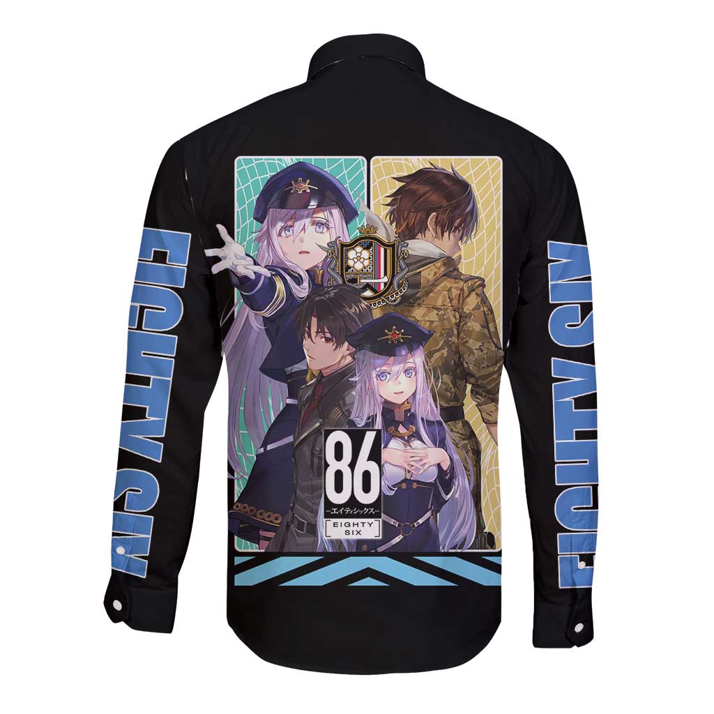 86 Eighty Six Long Sleeve Button Shirt Anime Style - The Mazicc