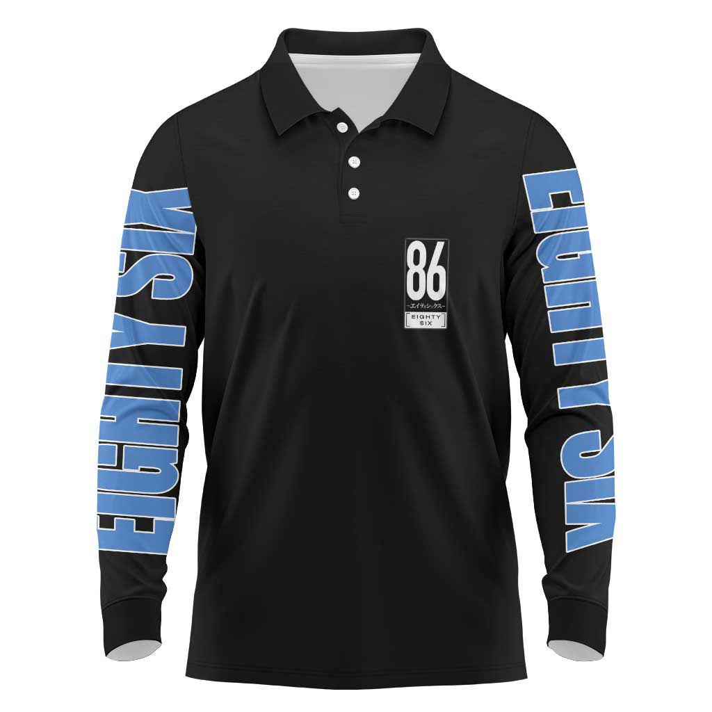 86 Eighty Six Long Sleeve Polo Shirt Anime Style - The Mazicc