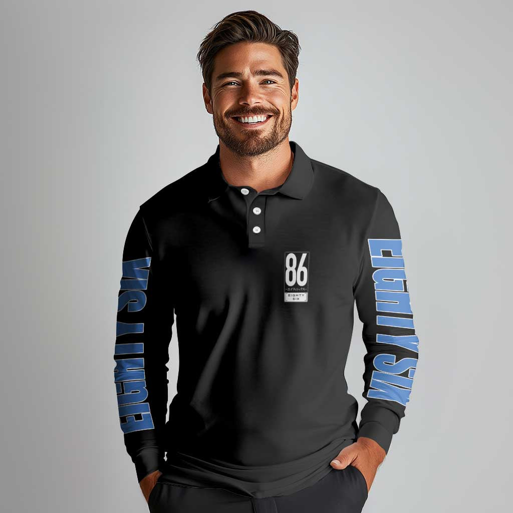 86 Eighty Six Long Sleeve Polo Shirt Anime Style - The Mazicc