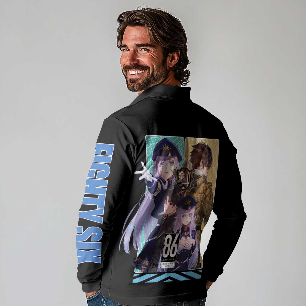 86 Eighty Six Long Sleeve Polo Shirt Anime Style - The Mazicc