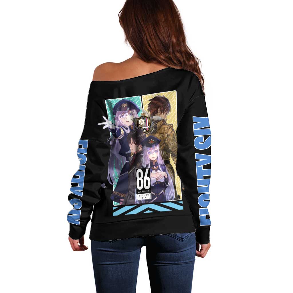 86 Eighty Six Off Shoulder Sweater Anime Style - The Mazicc