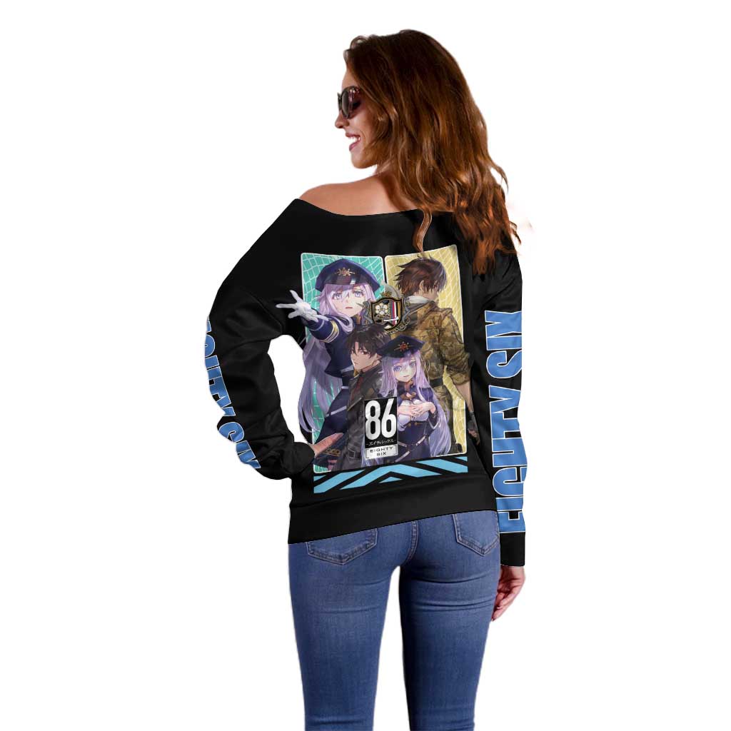 86 Eighty Six Off Shoulder Sweater Anime Style - The Mazicc