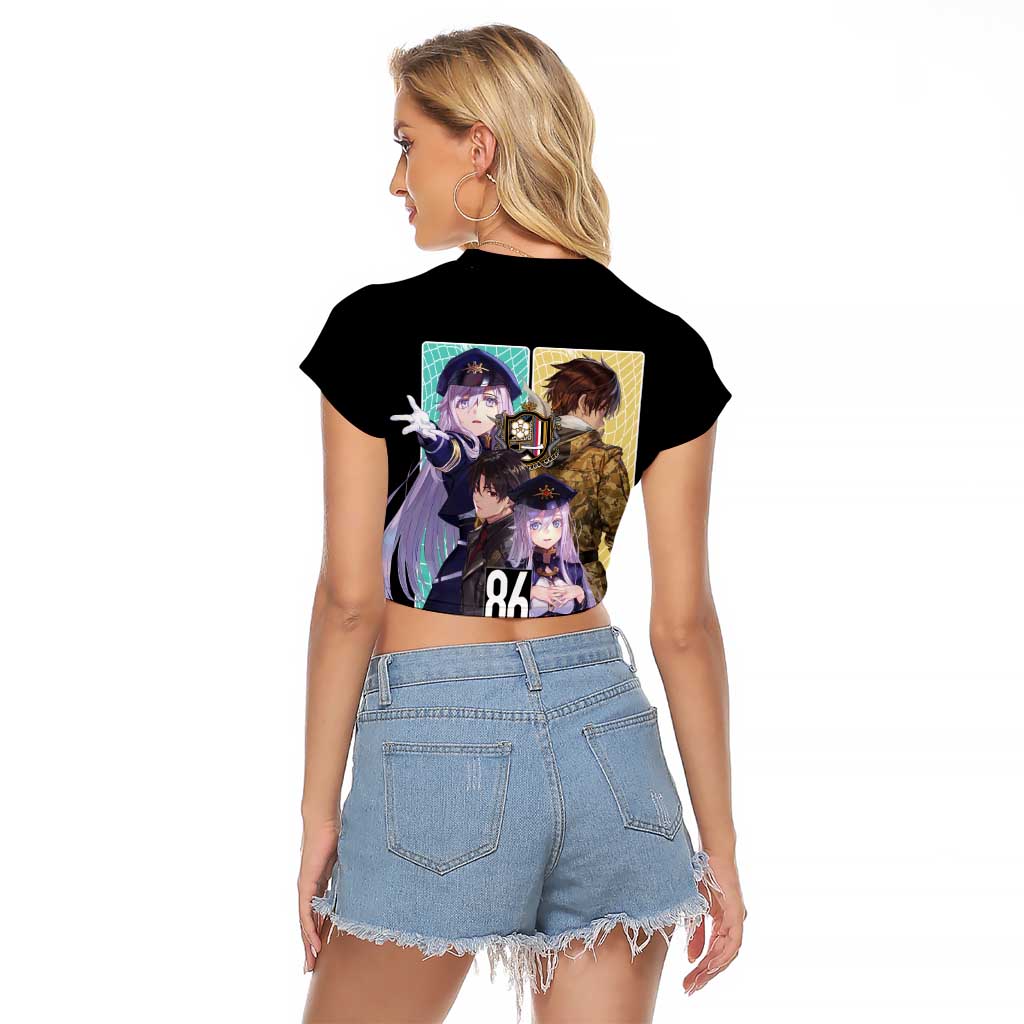 86 Eighty Six Raglan Cropped T Shirt Anime Style - The Mazicc