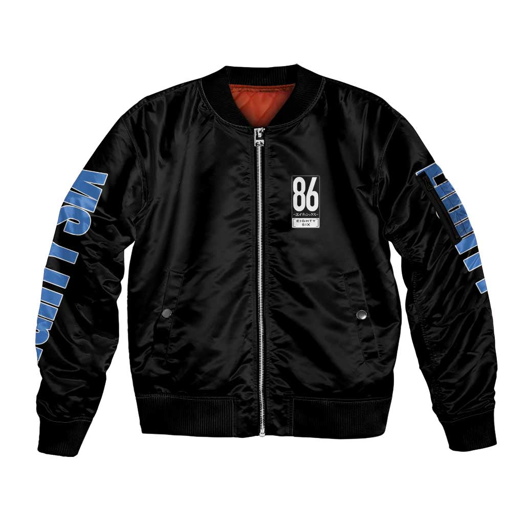 86 Eighty Six Sleeve Zip Bomber Jacket Anime Style - The Mazicc