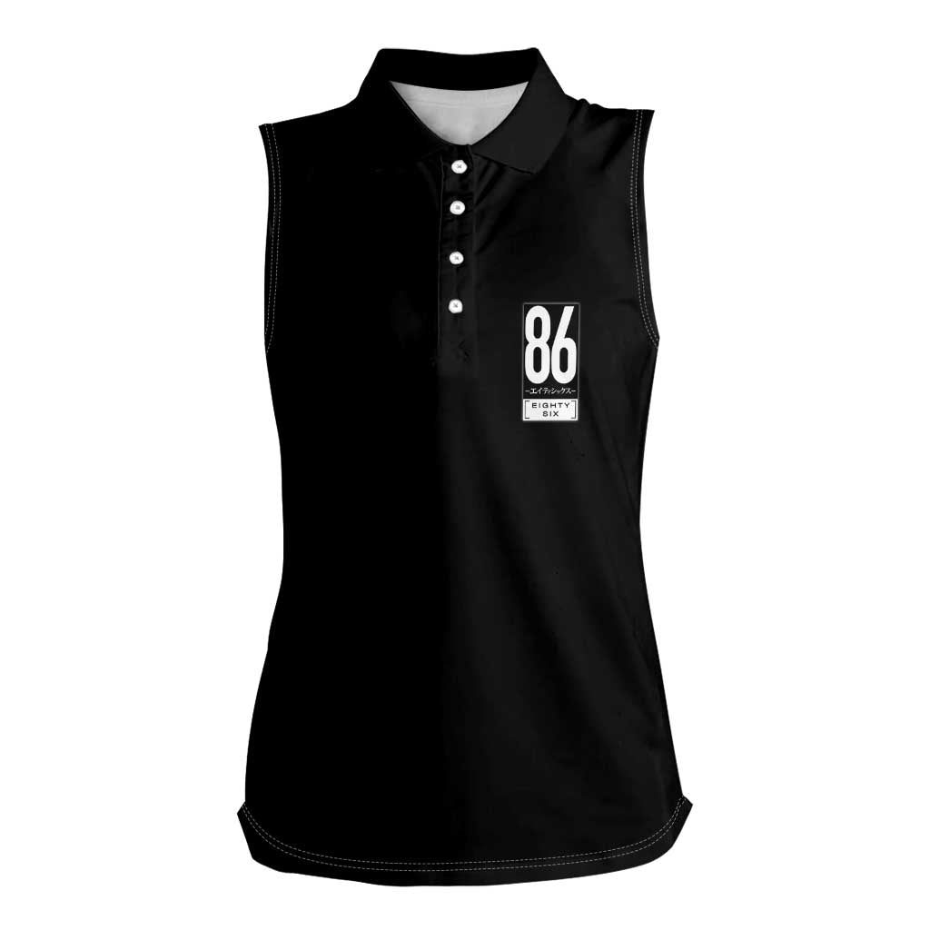 86 Eighty Six Women Sleeveless Polo Shirt Anime Style - The Mazicc