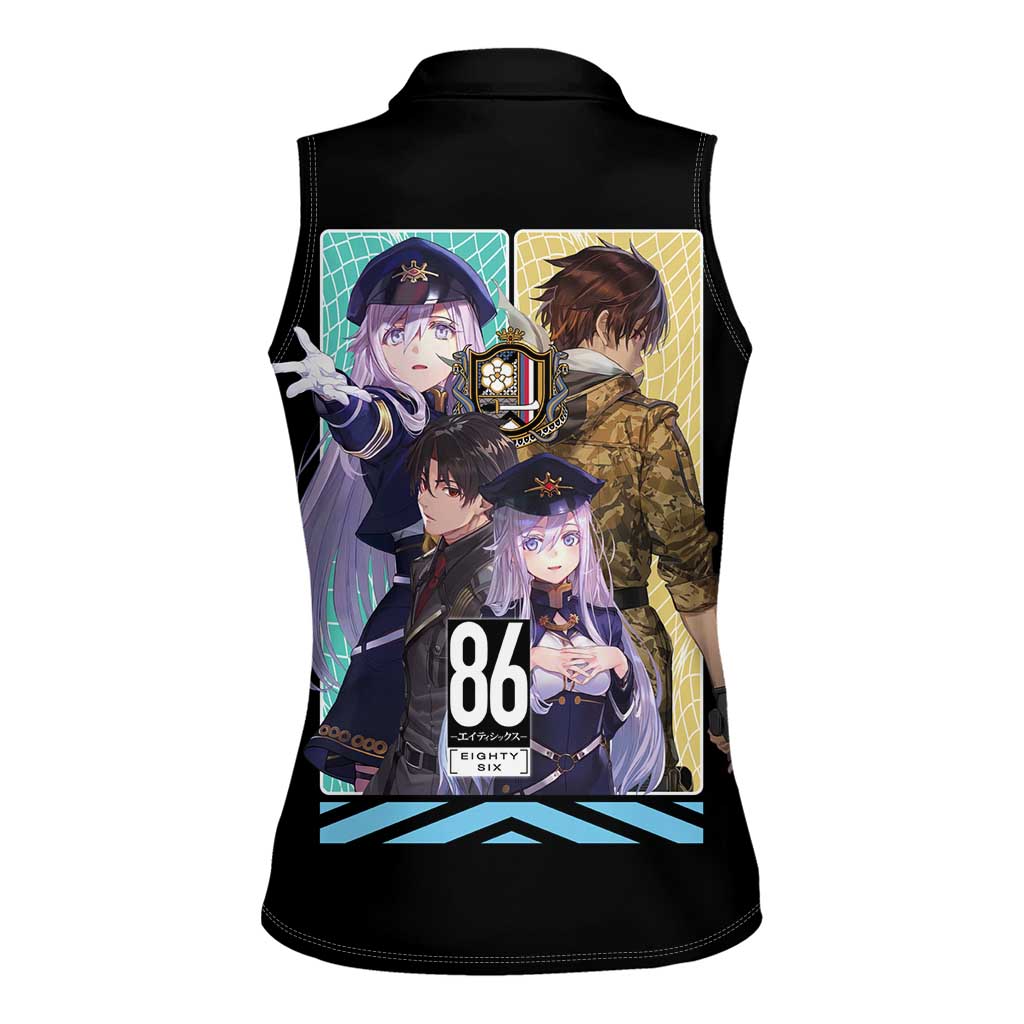 86 Eighty Six Women Sleeveless Polo Shirt Anime Style - The Mazicc