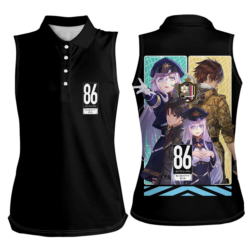 86 Eighty Six Women Sleeveless Polo Shirt Anime Style - The Mazicc