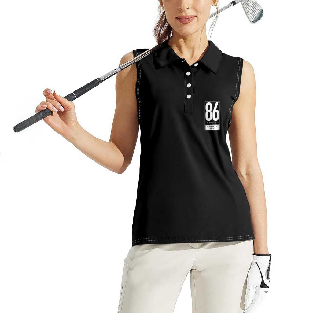 86 Eighty Six Women Sleeveless Polo Shirt Anime Style - The Mazicc