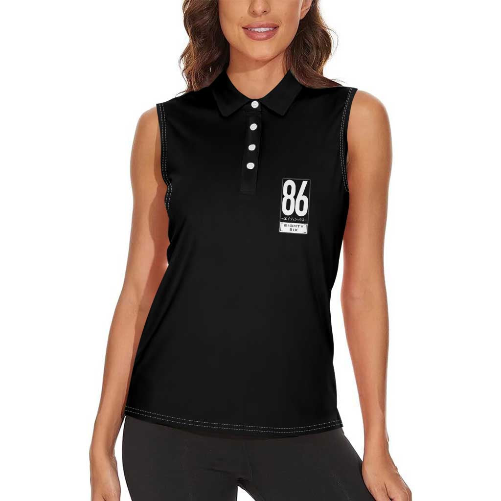 86 Eighty Six Women Sleeveless Polo Shirt Anime Style - The Mazicc