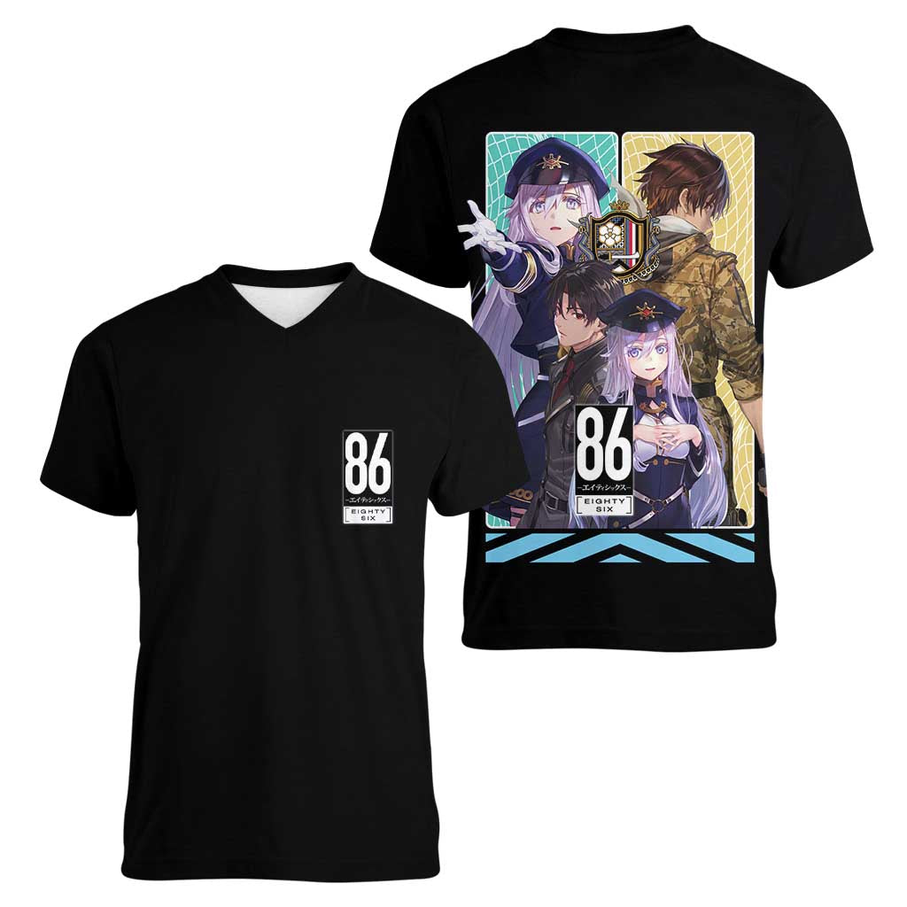 86 Eighty Six Women V-Neck T-Shirt Anime Style - The Mazicc