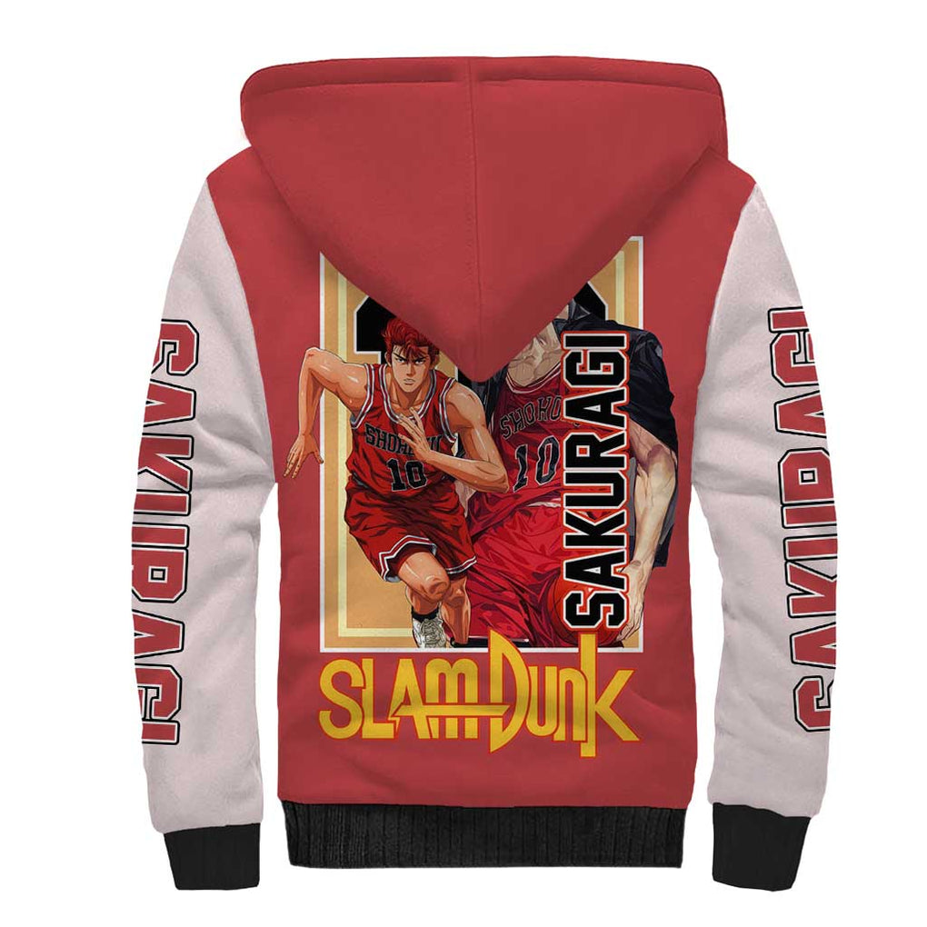Hanamichi Sakuragi Slam Dunk Sherpa Hoodie Japan Anime Style