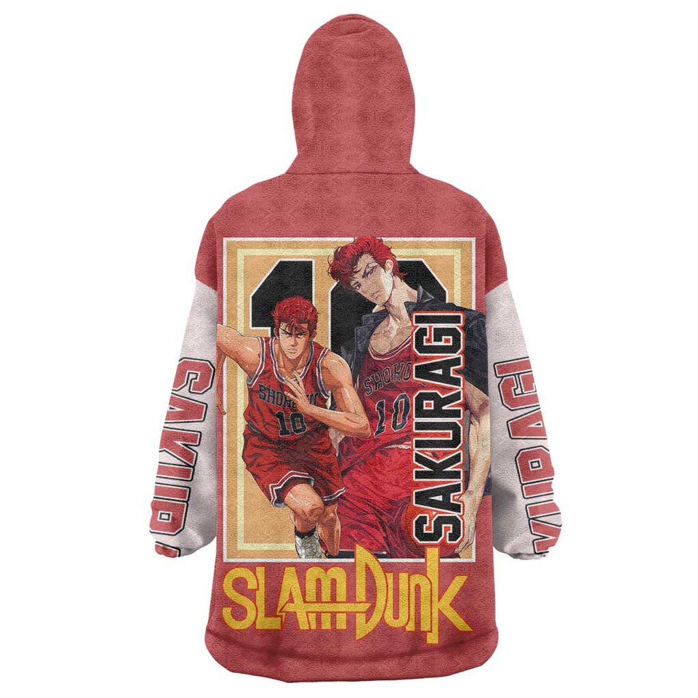 Hanamichi Sakuragi Slam Dunk Wearable Blanket Hoodie Japan Anime Style