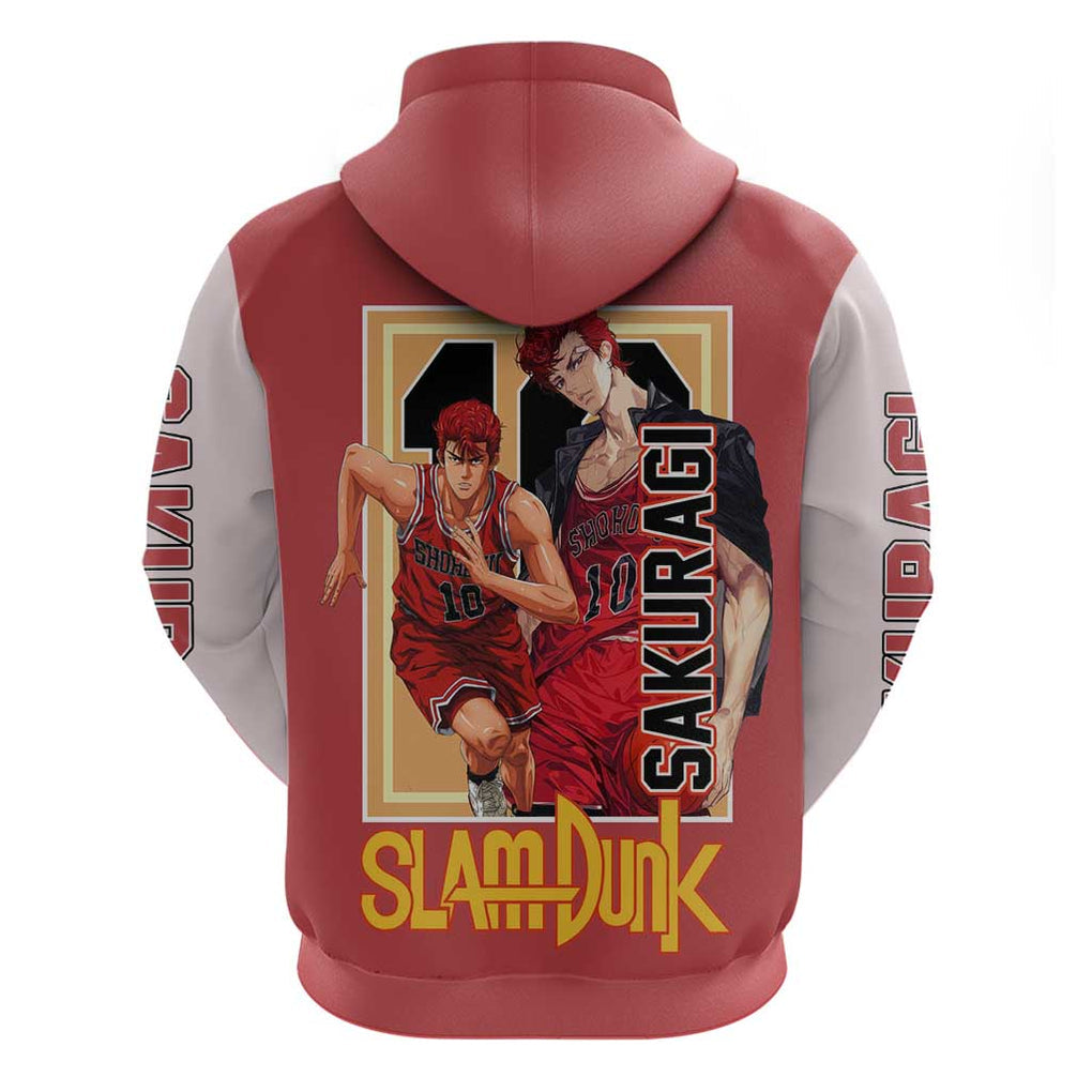 Hanamichi Sakuragi Slam Dunk Zip Hoodie Japan Anime Style