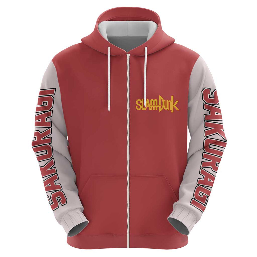 Hanamichi Sakuragi Slam Dunk Zip Hoodie Japan Anime Style