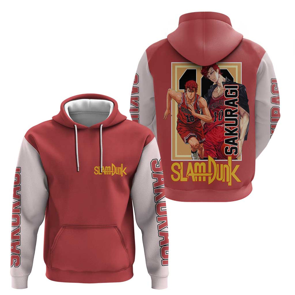 Hanamichi Sakuragi Slam Dunk Zip Hoodie Japan Anime Style