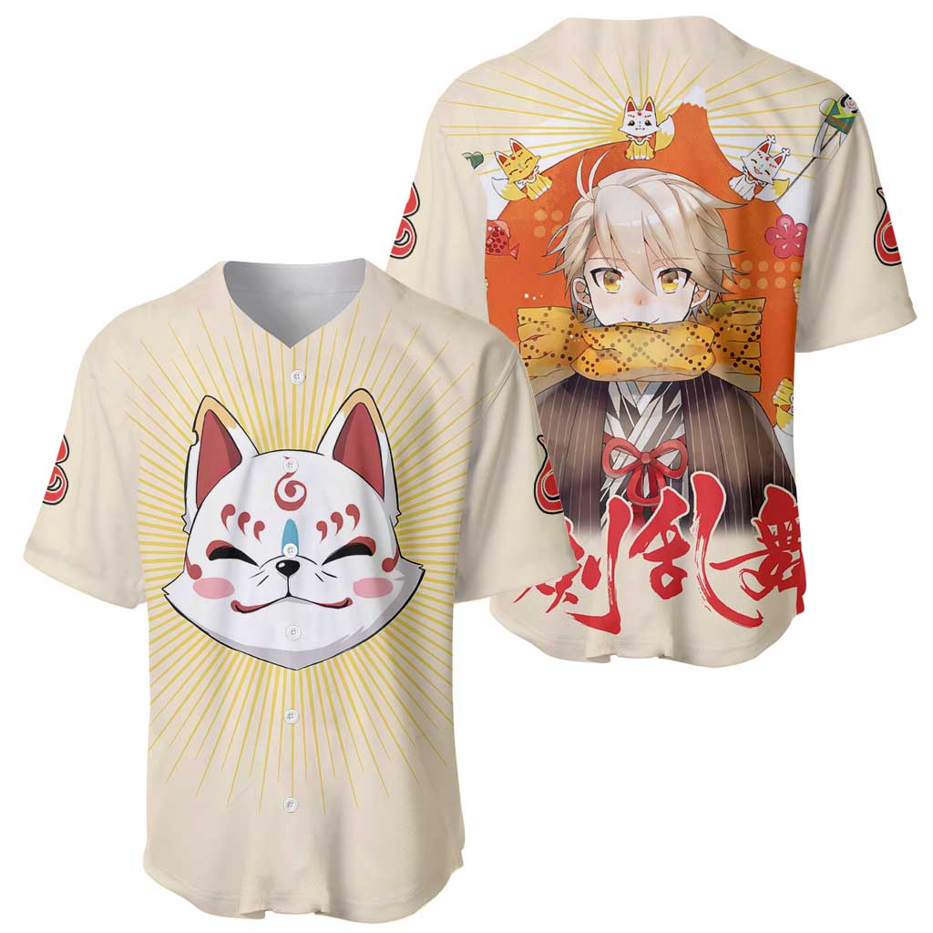 Cute Foxes Touken Ranbu Baseball Jersey Japan Anime Style - The Mazicc