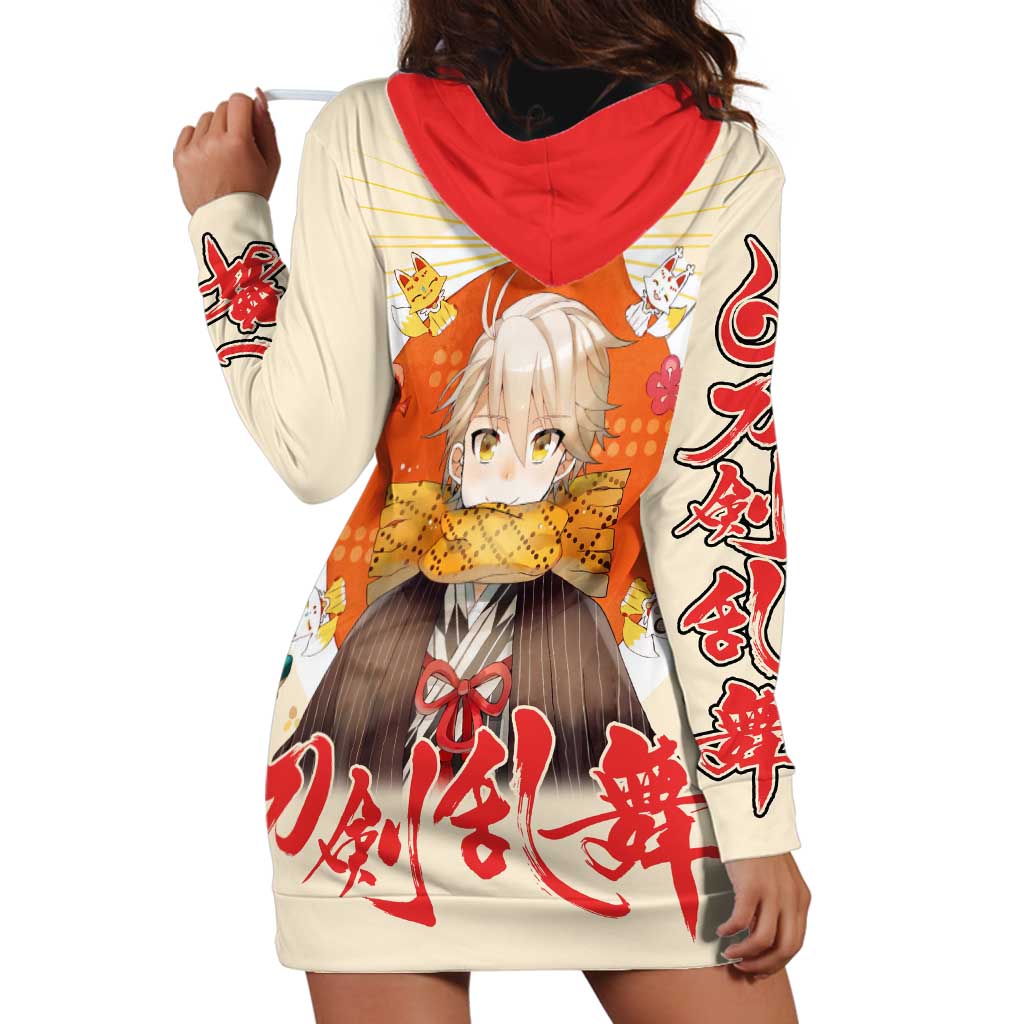 Cute Foxes Touken Ranbu Hoodie Dress Japan Anime Style - The Mazicc