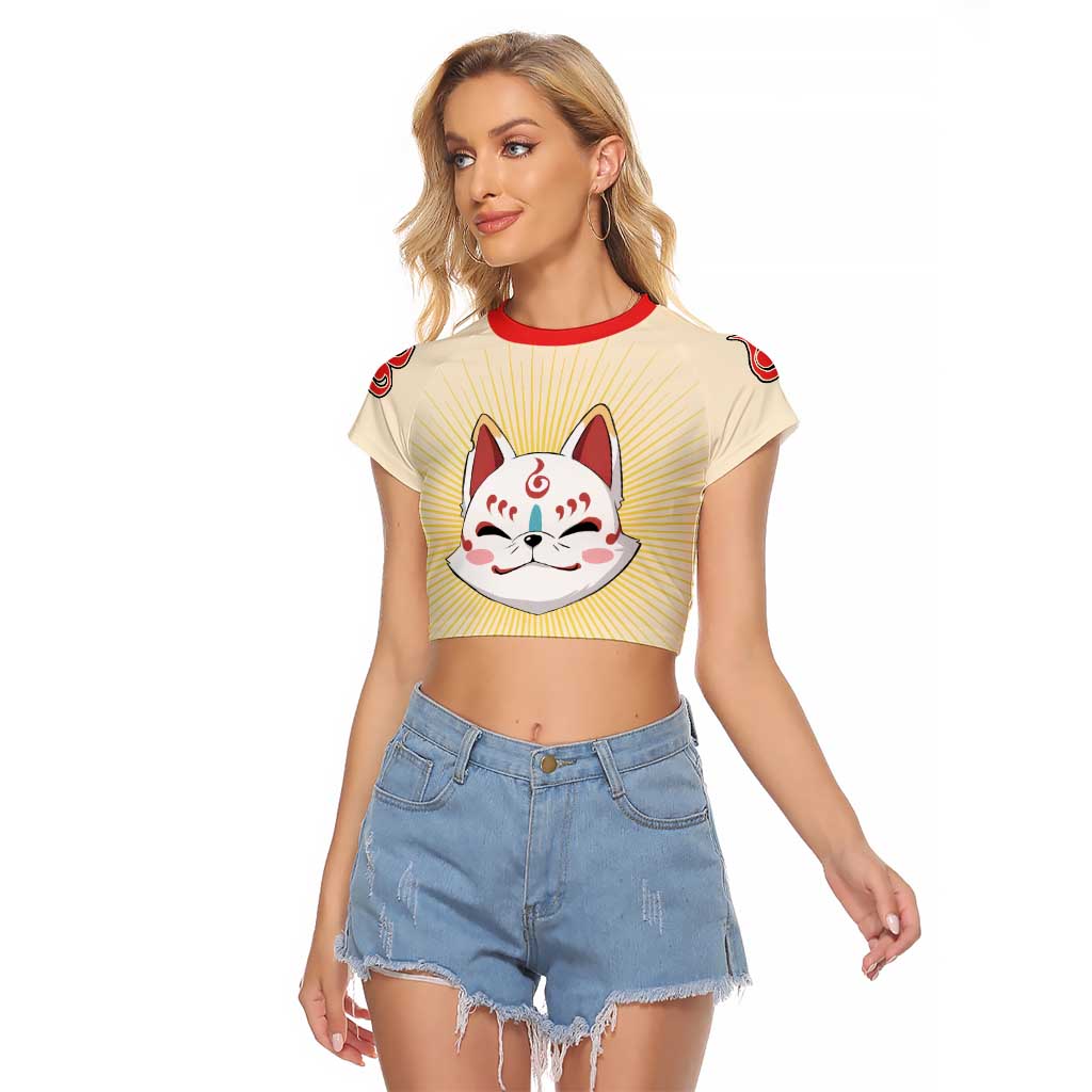 Cute Foxes Touken Ranbu Raglan Cropped T Shirt Japan Anime Style - The Mazicc