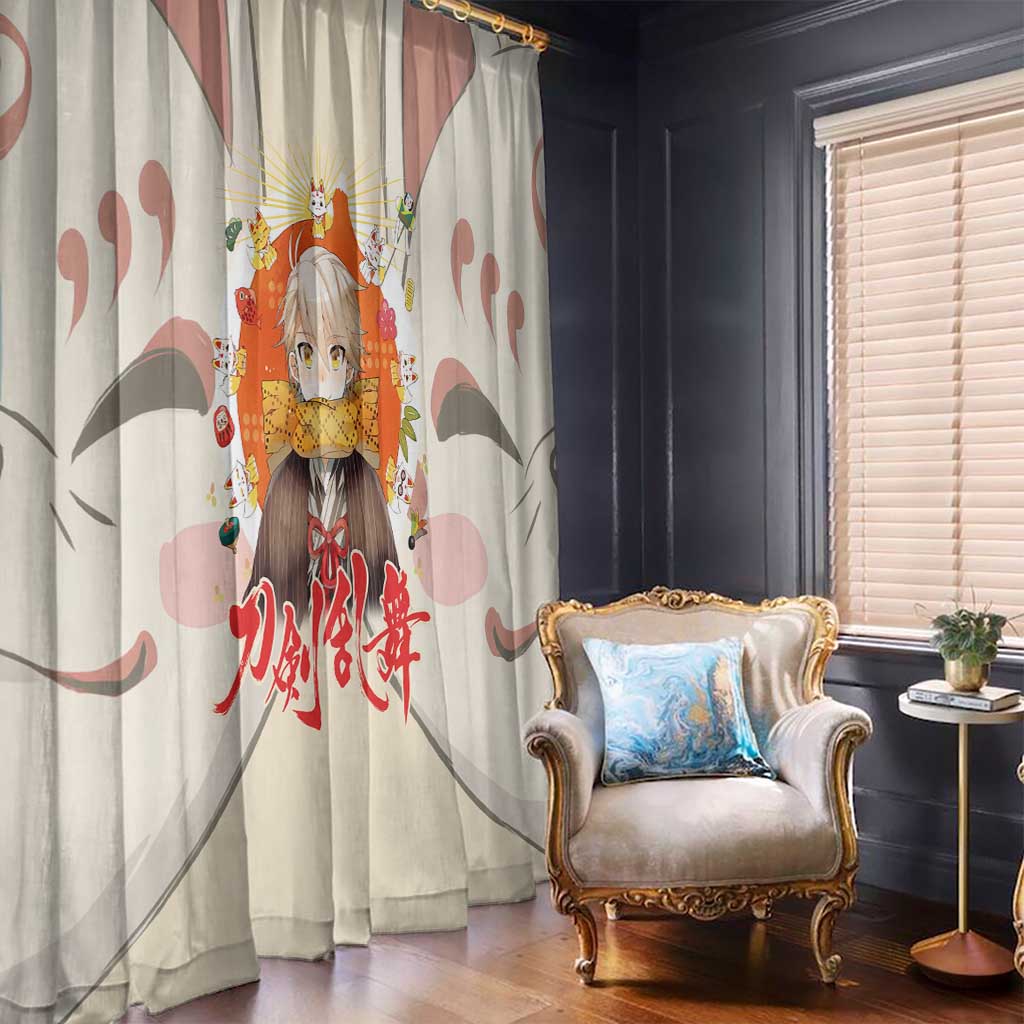 Cute Foxes Touken Ranbu Window Curtain Japan Anime Style - The Mazicc