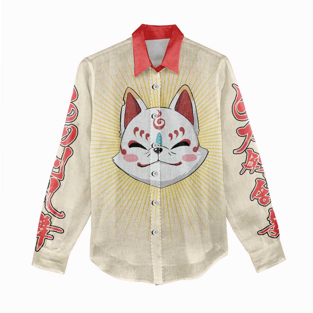 Cute Foxes Touken Ranbu Women Casual Shirt Japan Anime Style - The Mazicc