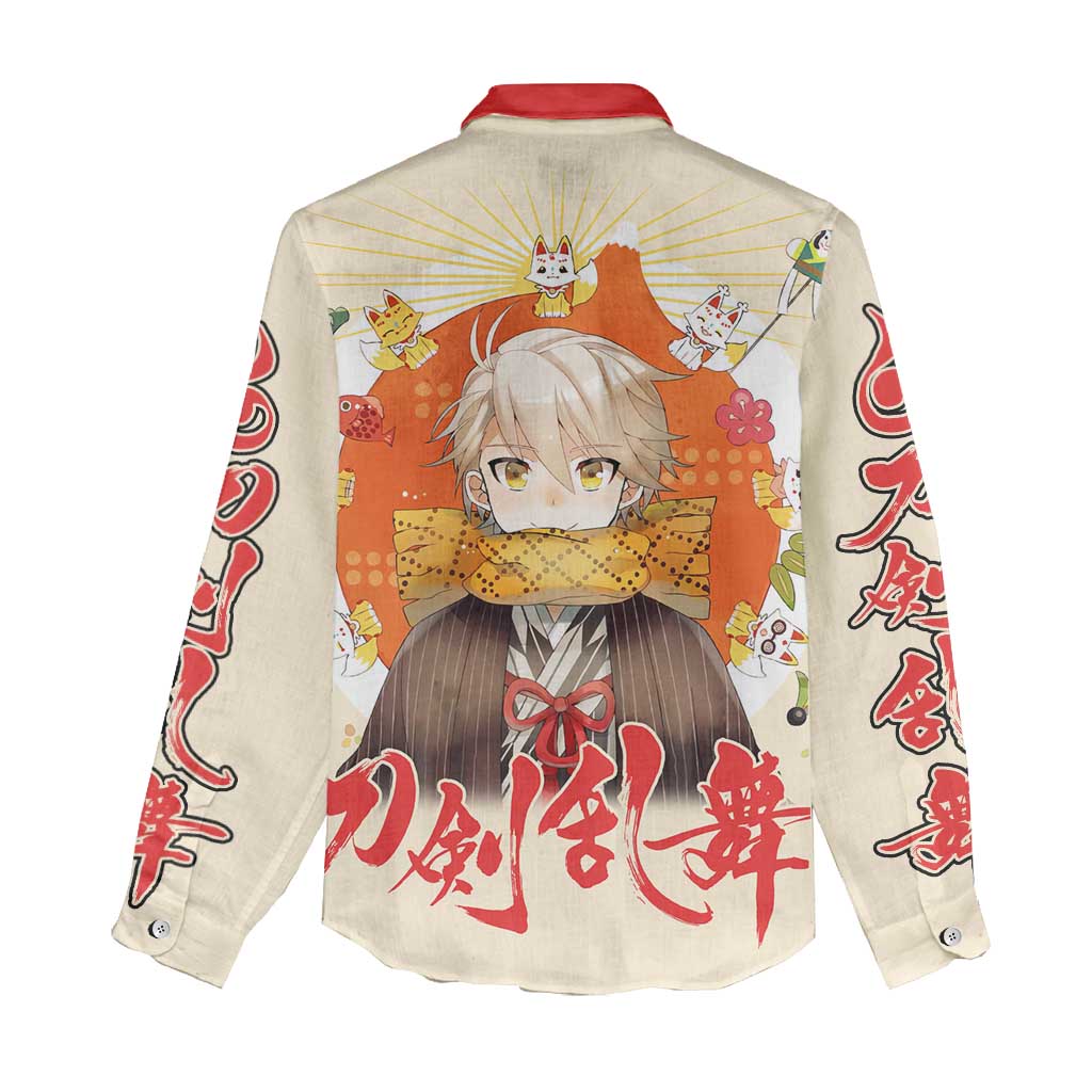 Cute Foxes Touken Ranbu Women Casual Shirt Japan Anime Style - The Mazicc