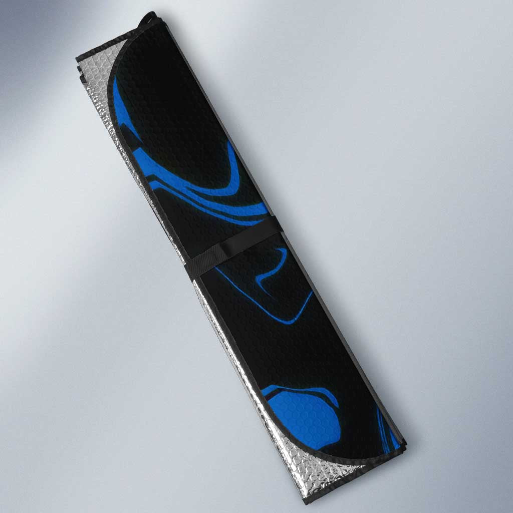 Custom Megumi Fushiguro Jujutsu Kaisen Auto Sun Shade Blue Flames Soccer Theme Anime