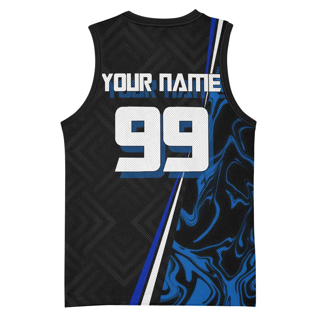 Custom Megumi Fushiguro Jujutsu Kaisen Basketball Jersey Blue Flames Soccer Theme Anime