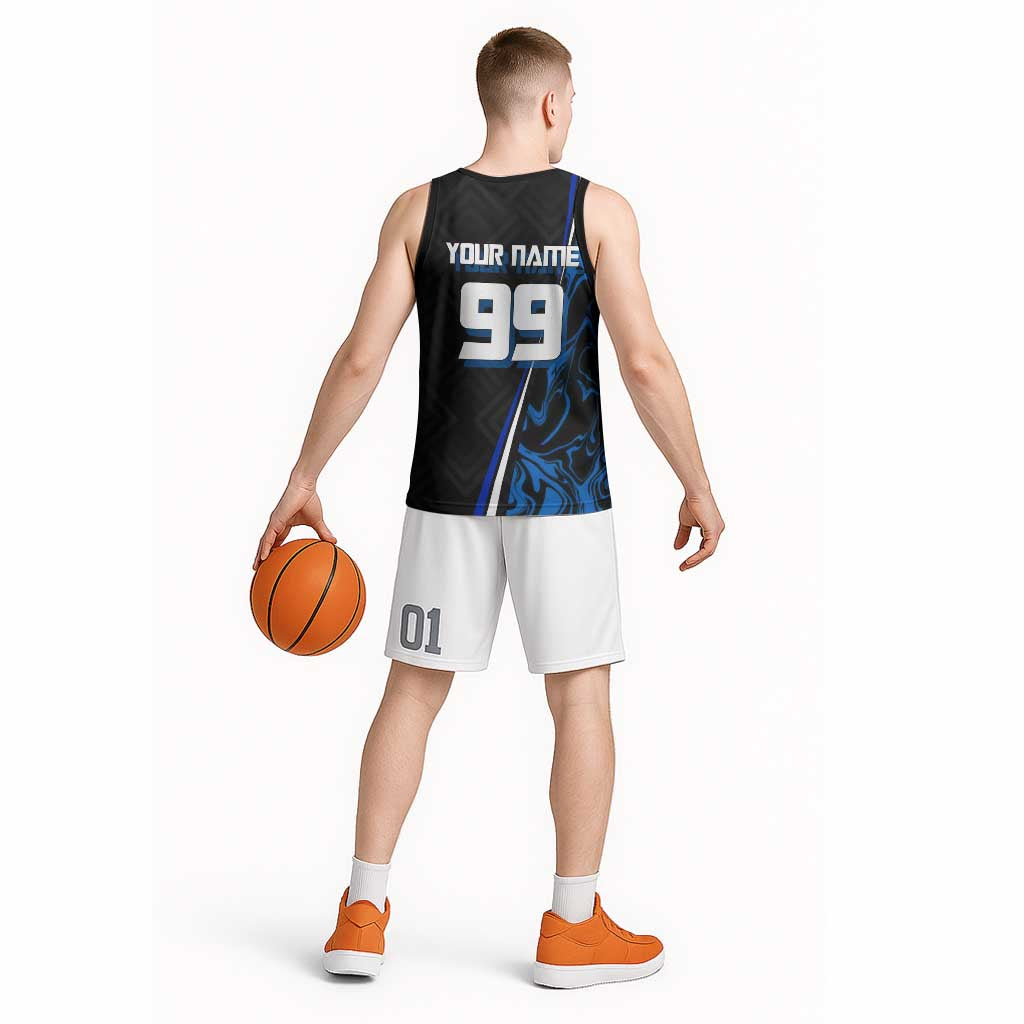 Custom Megumi Fushiguro Jujutsu Kaisen Basketball Jersey Blue Flames Soccer Theme Anime