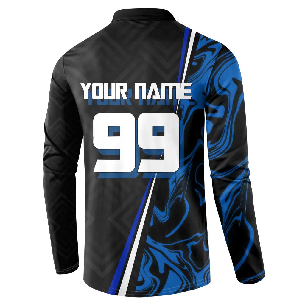 Custom Megumi Fushiguro Jujutsu Kaisen Button Sweatshirt Blue Flames Soccer Theme Anime