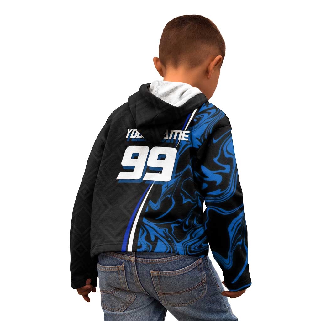 Custom Megumi Fushiguro Jujutsu Kaisen Kid Hoodie Blue Flames Soccer Theme Anime