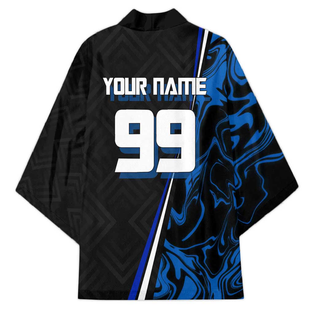 Custom Megumi Fushiguro Jujutsu Kaisen Kimono Blue Flames Soccer Theme Anime
