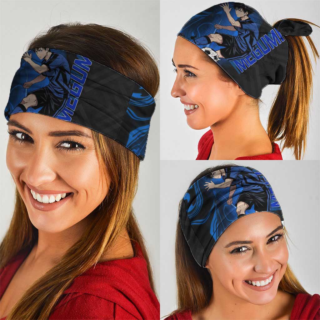 Custom Megumi Fushiguro Jujutsu Kaisen Neck Gaiter Blue Flames Soccer Theme Anime