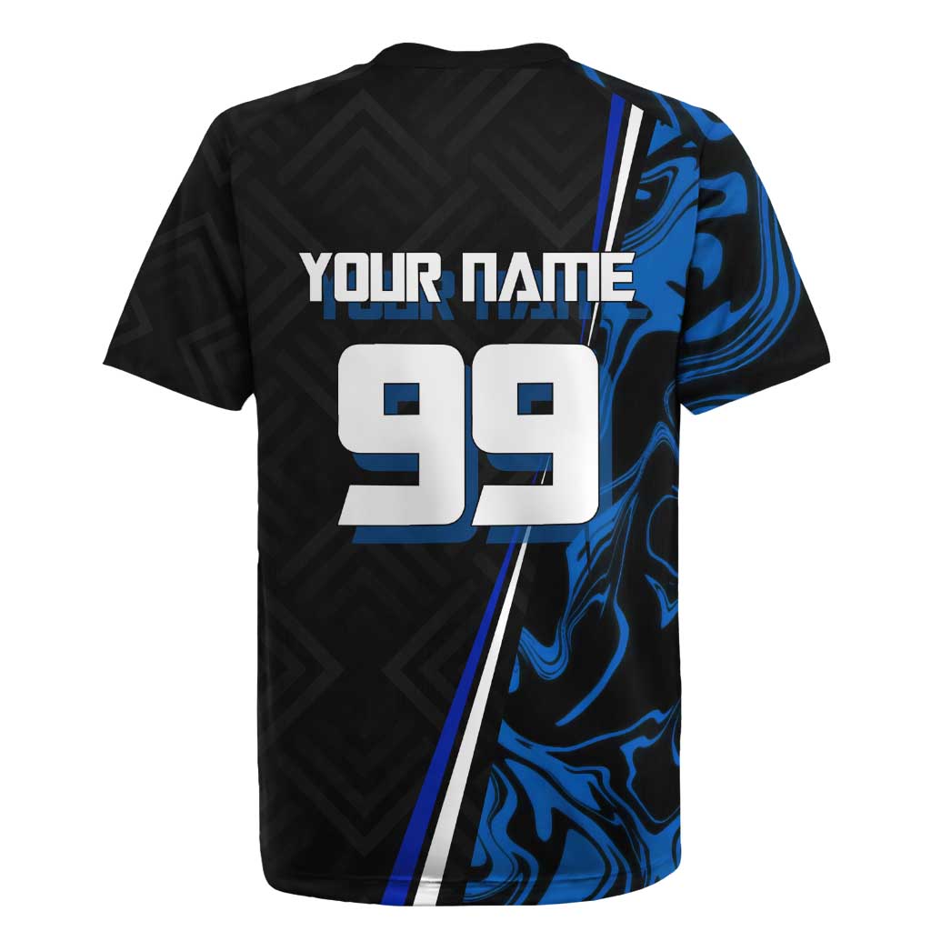 Custom Megumi Fushiguro Jujutsu Kaisen Rugby Jersey Blue Flames Soccer Theme Anime