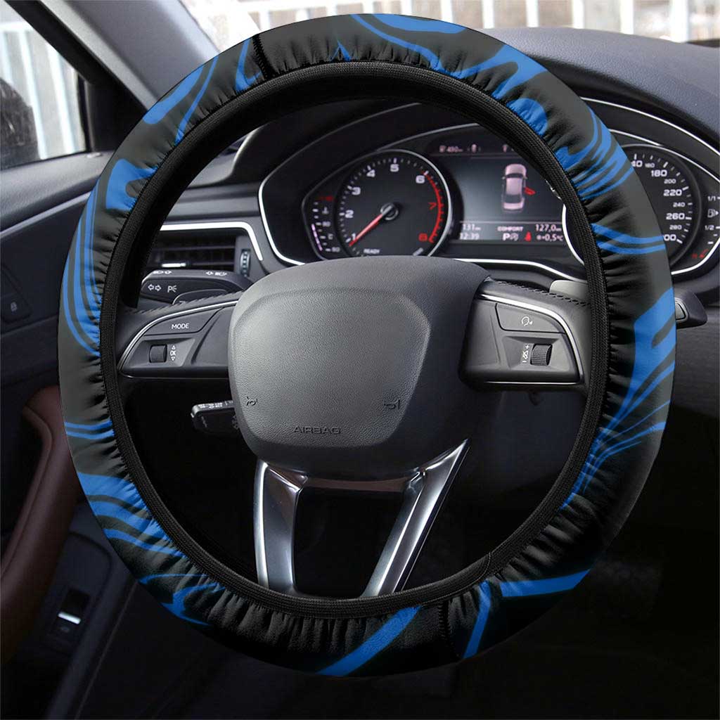 Megumi Fushiguro Jujutsu Kaisen Steering Wheel Cover Blue Flames Soccer Theme Anime
