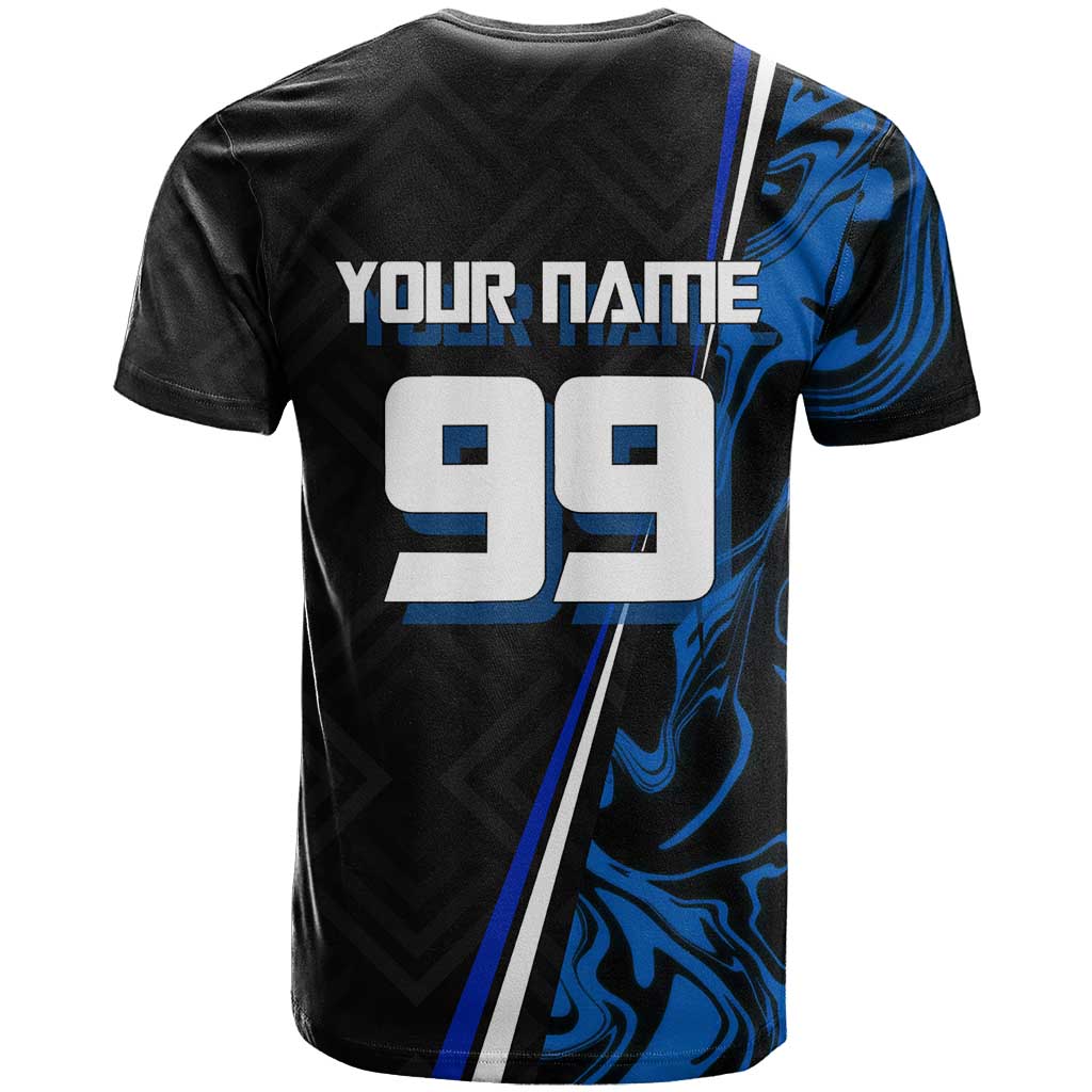 Custom Megumi Fushiguro Jujutsu Kaisen T Shirt Blue Flames Soccer Theme Anime