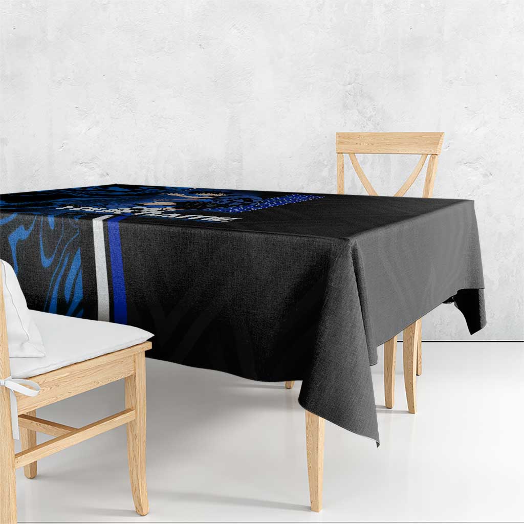 Custom Megumi Fushiguro Jujutsu Kaisen Tablecloth Blue Flames Soccer Theme Anime
