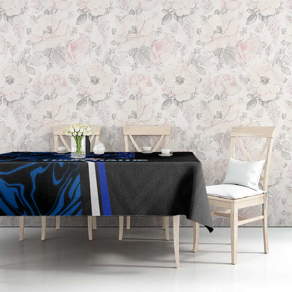 Custom Megumi Fushiguro Jujutsu Kaisen Tablecloth Blue Flames Soccer Theme Anime