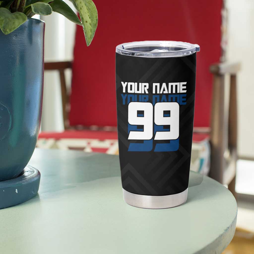 Custom Megumi Fushiguro Jujutsu Kaisen Tumbler Cup Blue Flames Soccer Theme Anime