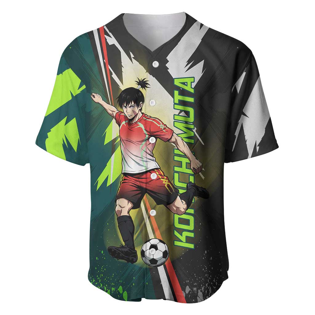 Personalized Kokichi Muta Jujutsu Kaisen Baseball Jersey Anime Soccer Theme Red Uniform Dynamic Kick Design