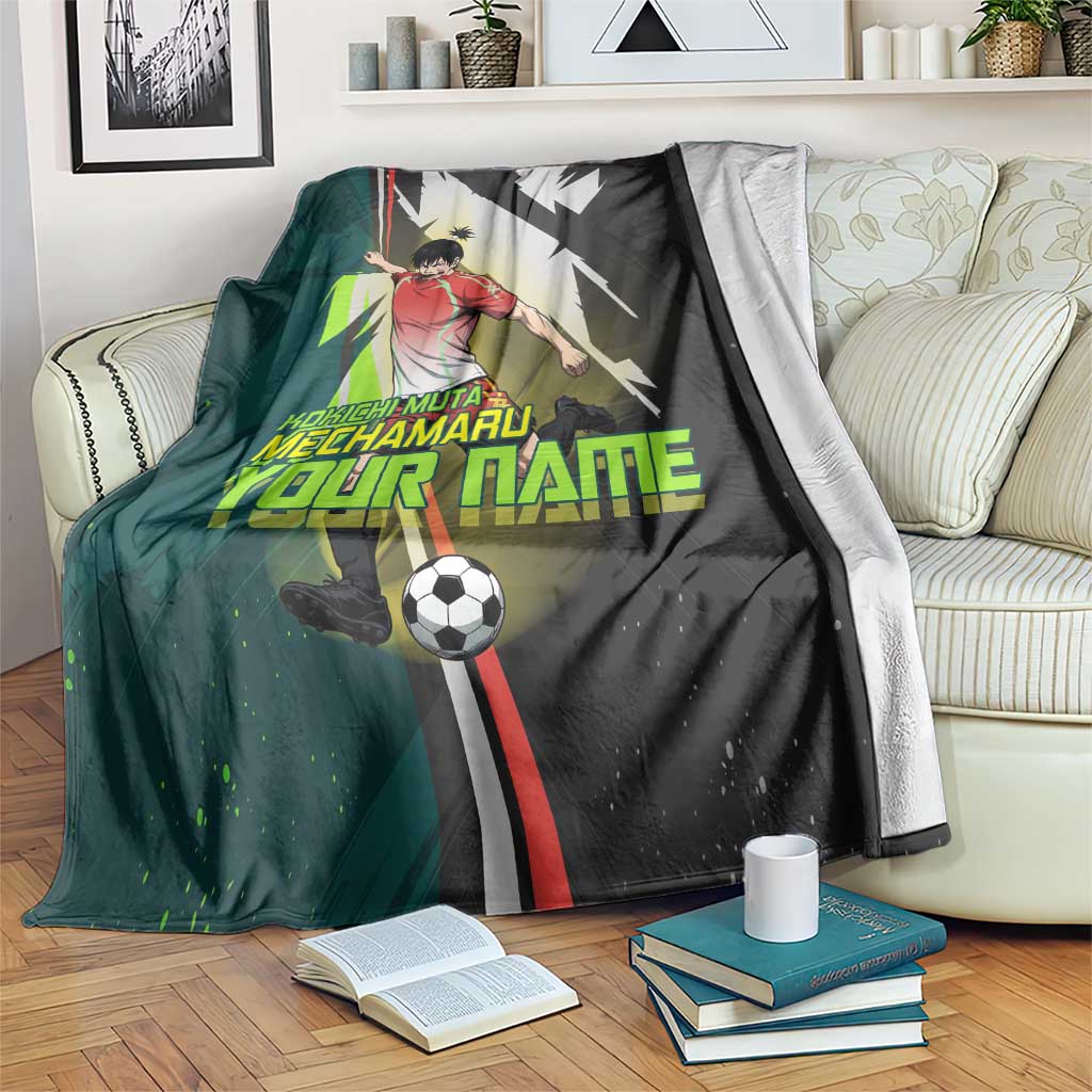 Personalized Kokichi Muta Jujutsu Kaisen Blanket Anime Soccer Theme Red Uniform Dynamic Kick Design